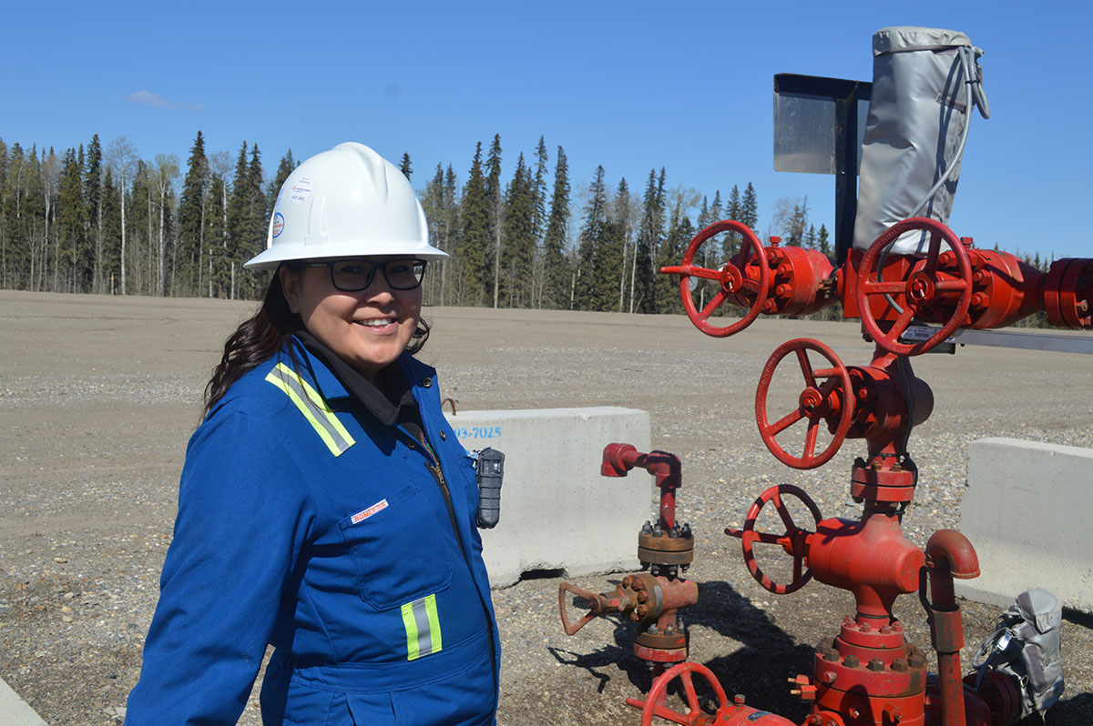 Lori Lineham, Oil and Gas Liaison for Doig River First Nation. Lori attends weekly inspections with BCOGC inspection staff and is also the most senior member of all Liaisons supporting the ALP. Lori started her role as a Liaison with the ALP in 2015.