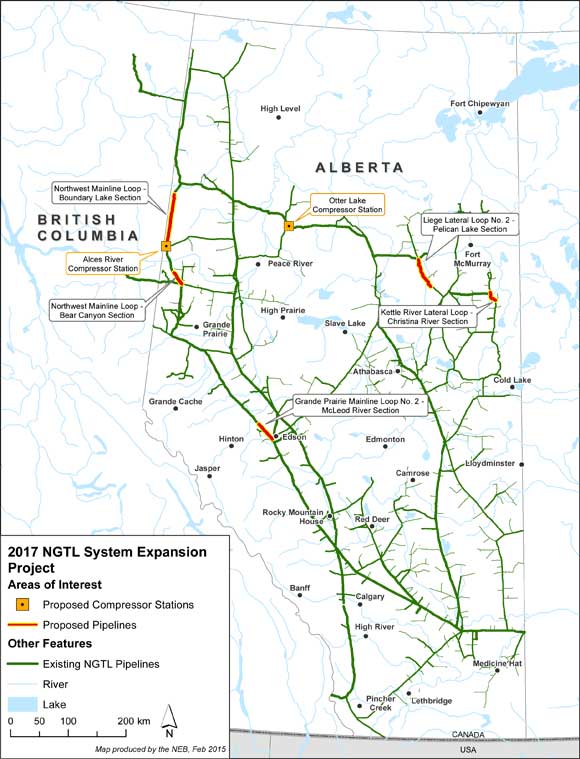 2017 Nova Gas Transmission Expansion Project Map