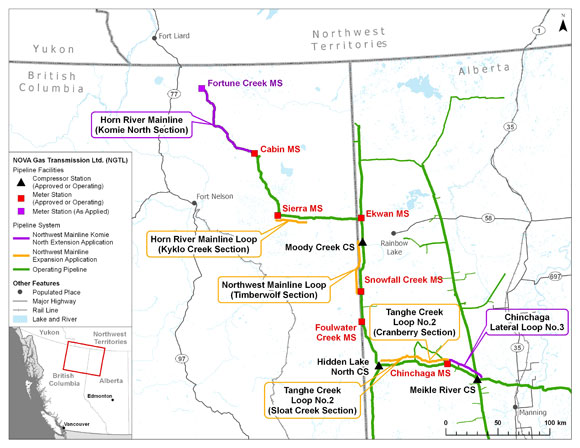 Komie North Extension Project Map