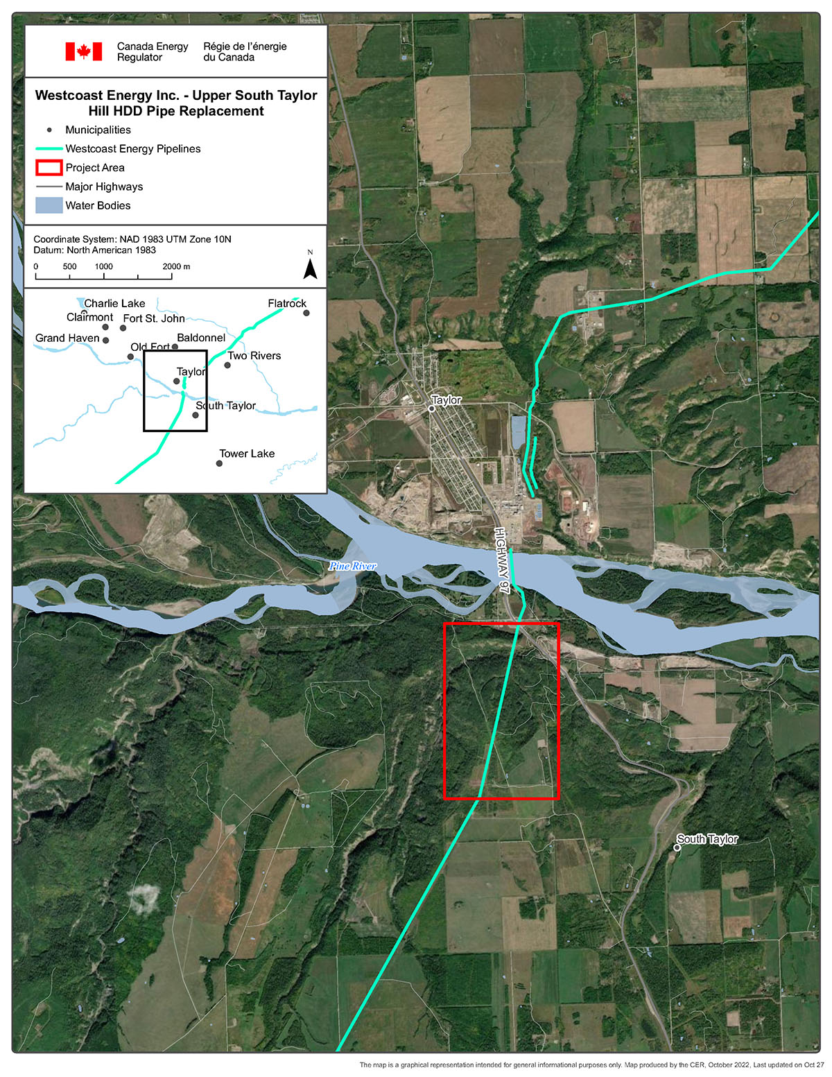 Upper South Taylor Hill HDD Pipe Replacement Project map