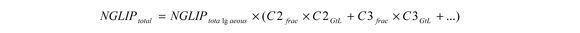Equation used to convert NGLs in place from their gaseous form to their liquid form