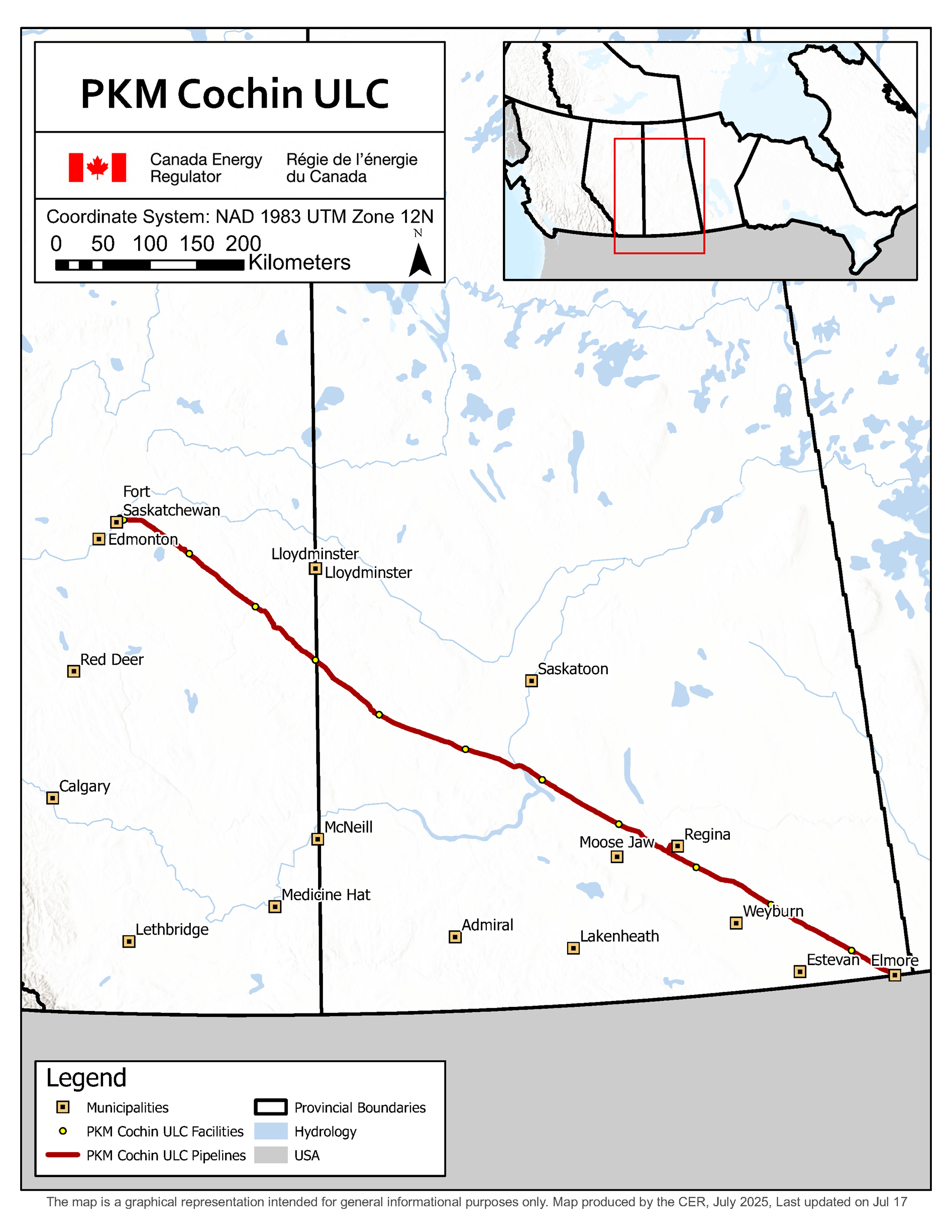 Figure 1. Map of Company’s Regulated Assets