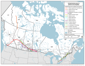 Figure 3 – Carte des infrastructures du pétrole brut