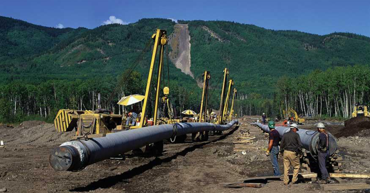 Pipeline construction spread