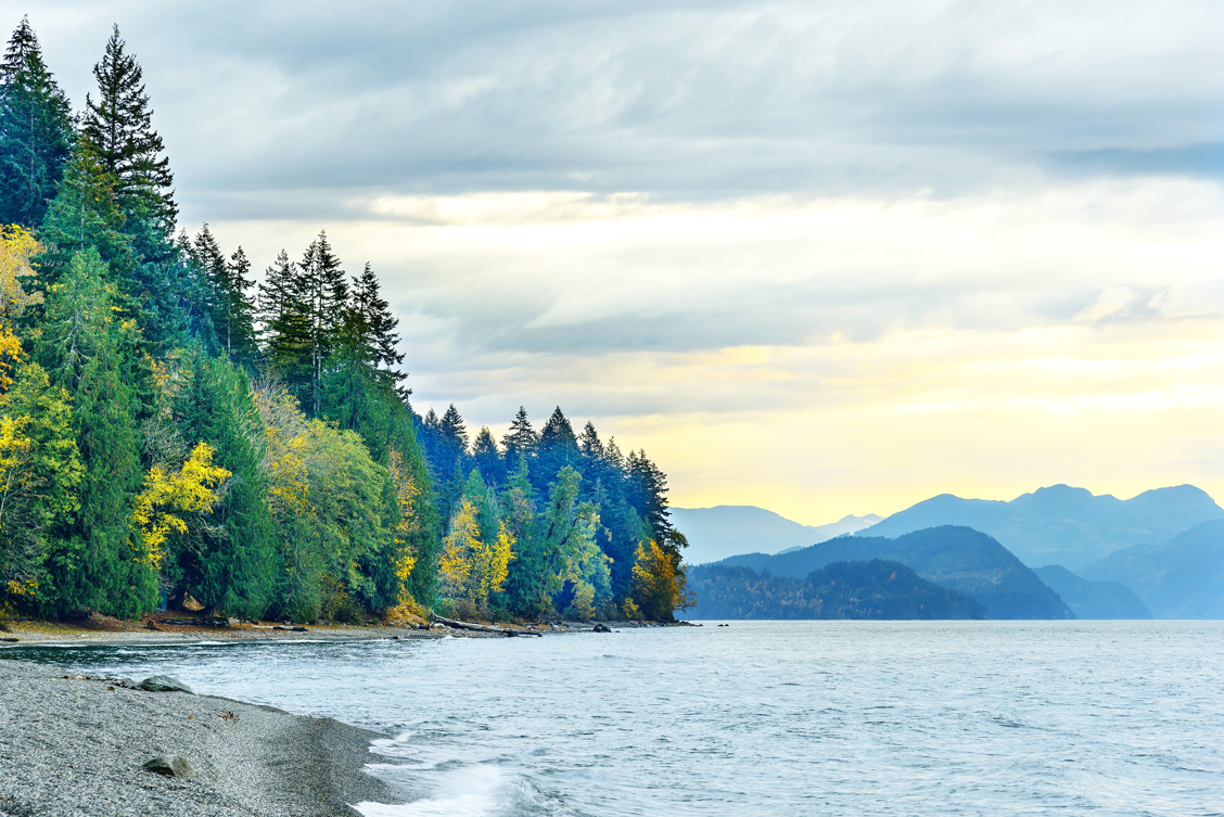Coastal landscape of British Columbia