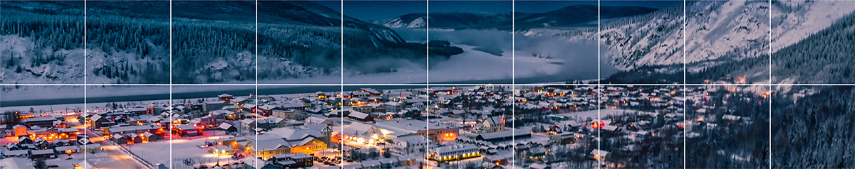 Pipeline going through a field