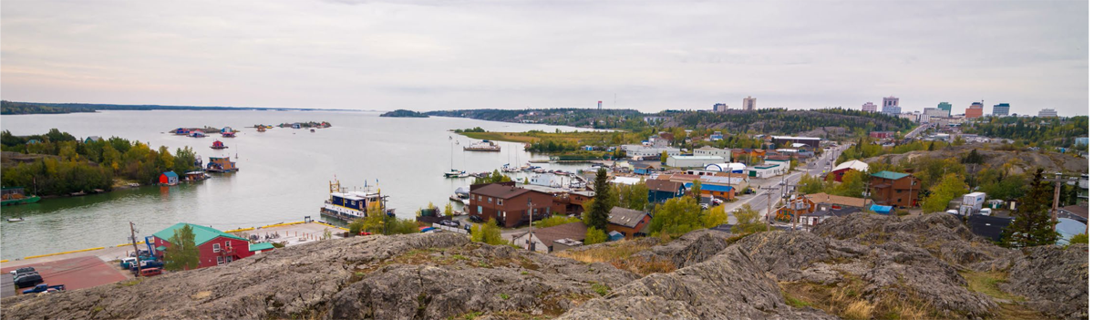 Vue de Yellowknife, dans les Territoires du Nord-Ouest