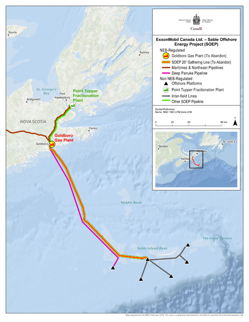 Sable Energy Offshore Project (SEOP) Map