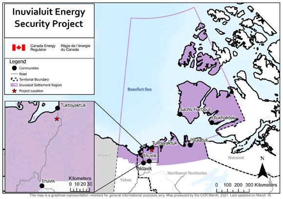 Inuvialuit Energy Security Project Application map
