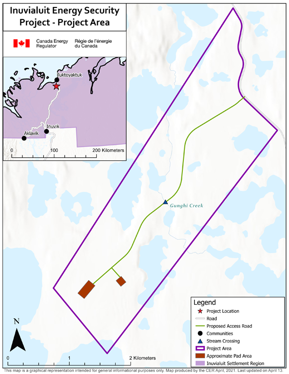 Inuvialuit Energy Security Project Area map