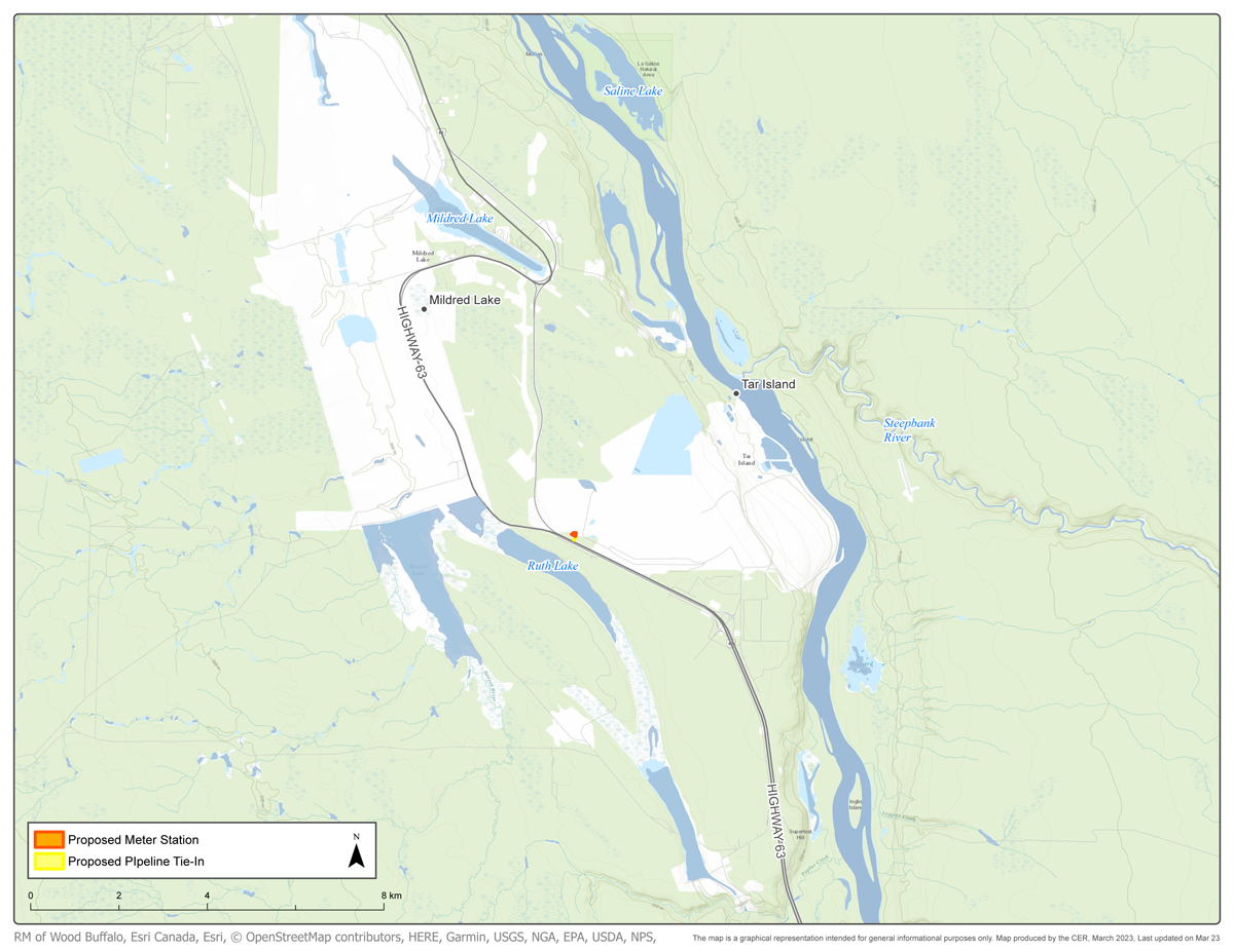 NOVA Gas Transmission Ltd. – Mildred Lake West Sales Meter Station map