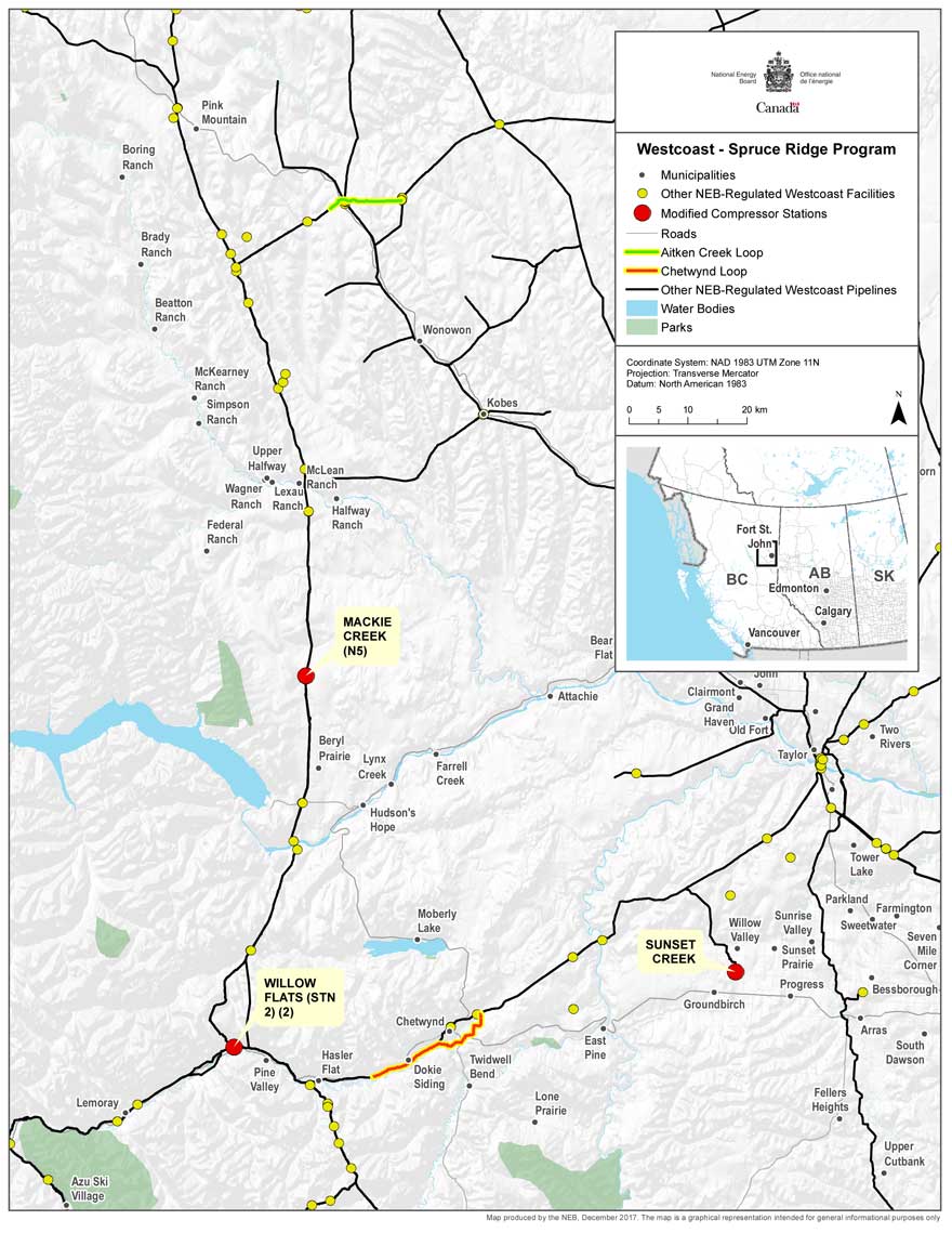 Westcoast – Spruce Ridge Program Map