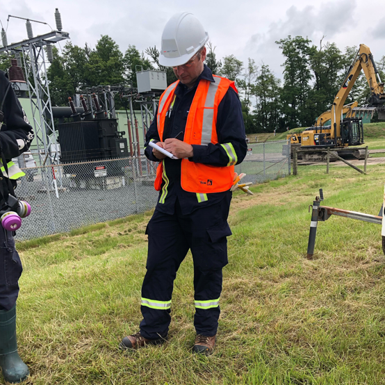 CER inspector conducting an environmental protection inspection along the Trans Mountain route.