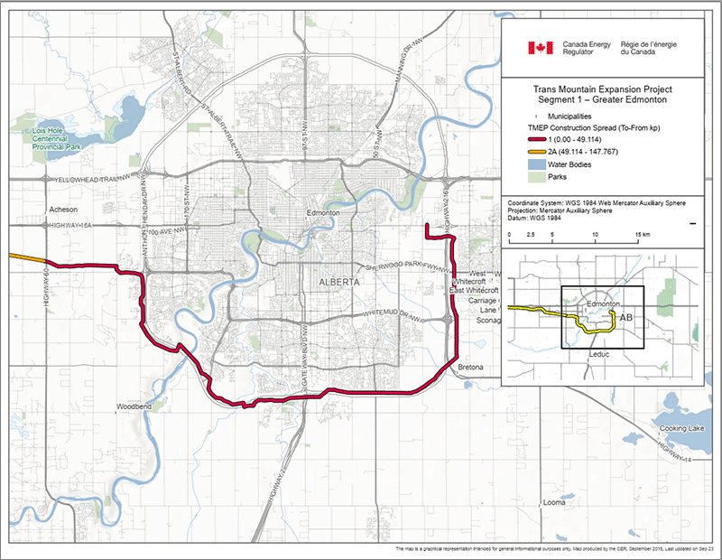 Trans Mountain Expansion Project – Segment 1 – Greater Edmonton