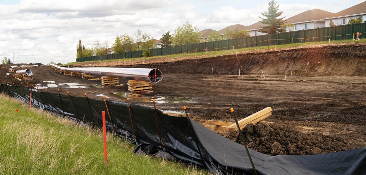 Figure 9 – Construction of the Trans Mountain pipeline in an urban setting.