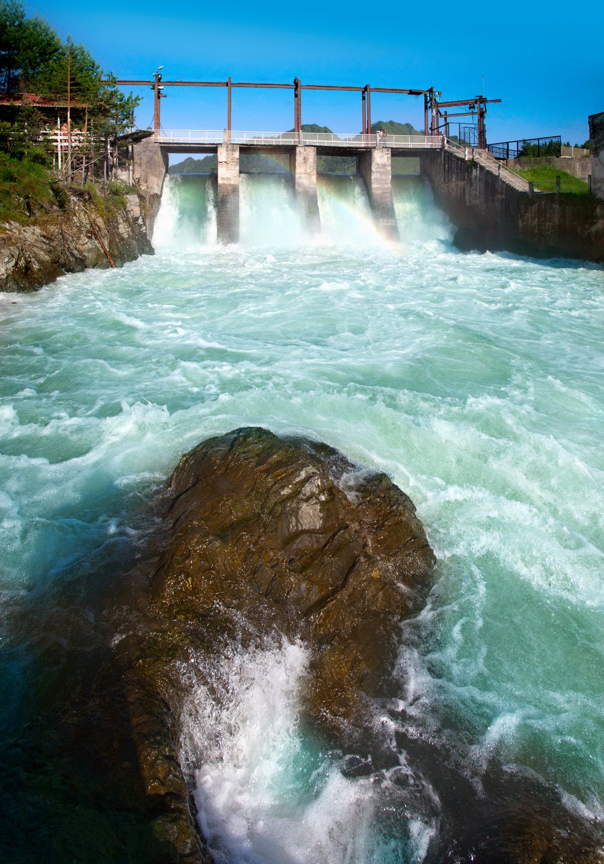 Hydroelectric dam.