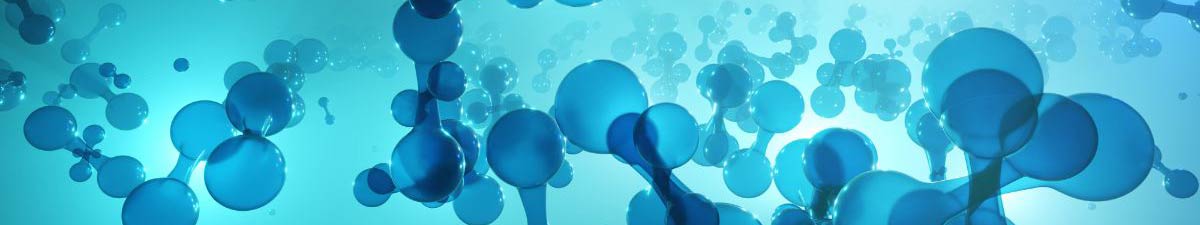 Blue hydrogen atoms.