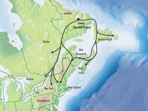 Figure 5.3 - Lower Churchill Project Potential Export Routes