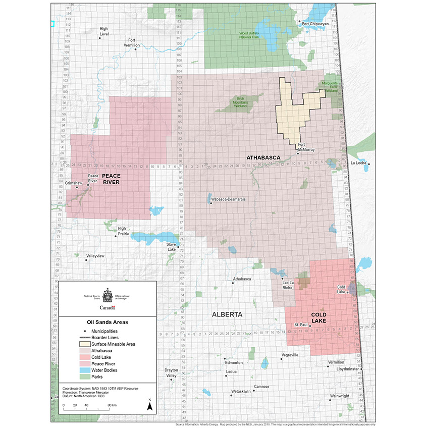 Figure A1.2 – Oil Sands Areas Map