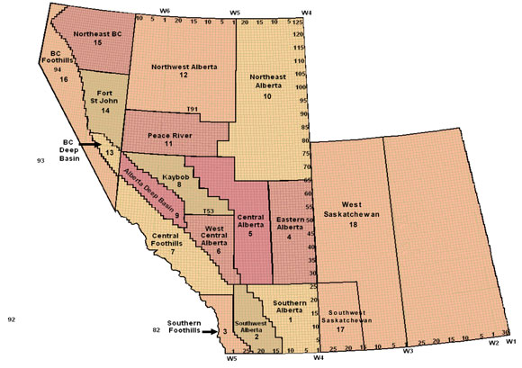 Figure 1: Regional Map - Western Canada Sedimentary Basin