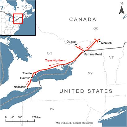 Map – Trans-Northern Pipeline