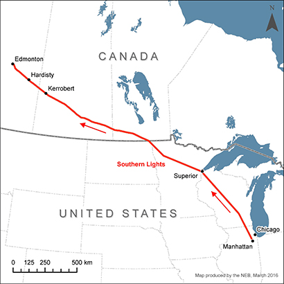 Map – Southern Lights Pipeline