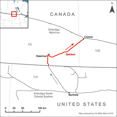 Map – Enbridge Bakken Pipeline