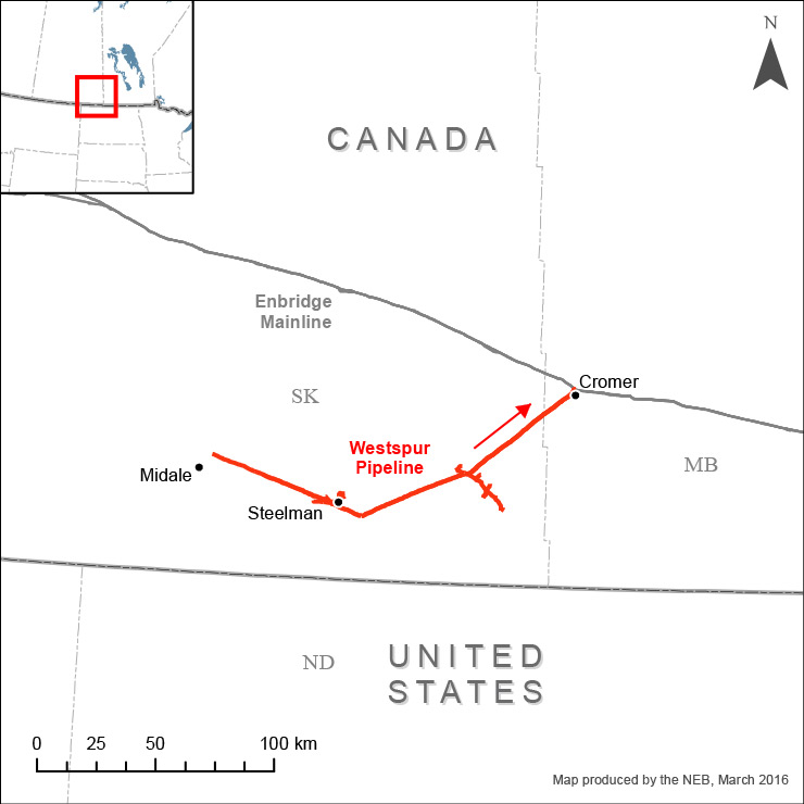 Westspur pipeline system map
