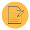 Icon showing a document. A pencil is on top.