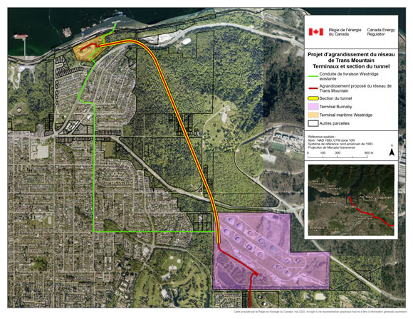 Projet d'agrandissement du réseau de Trans Mountain – Terminaux et section du tunnel