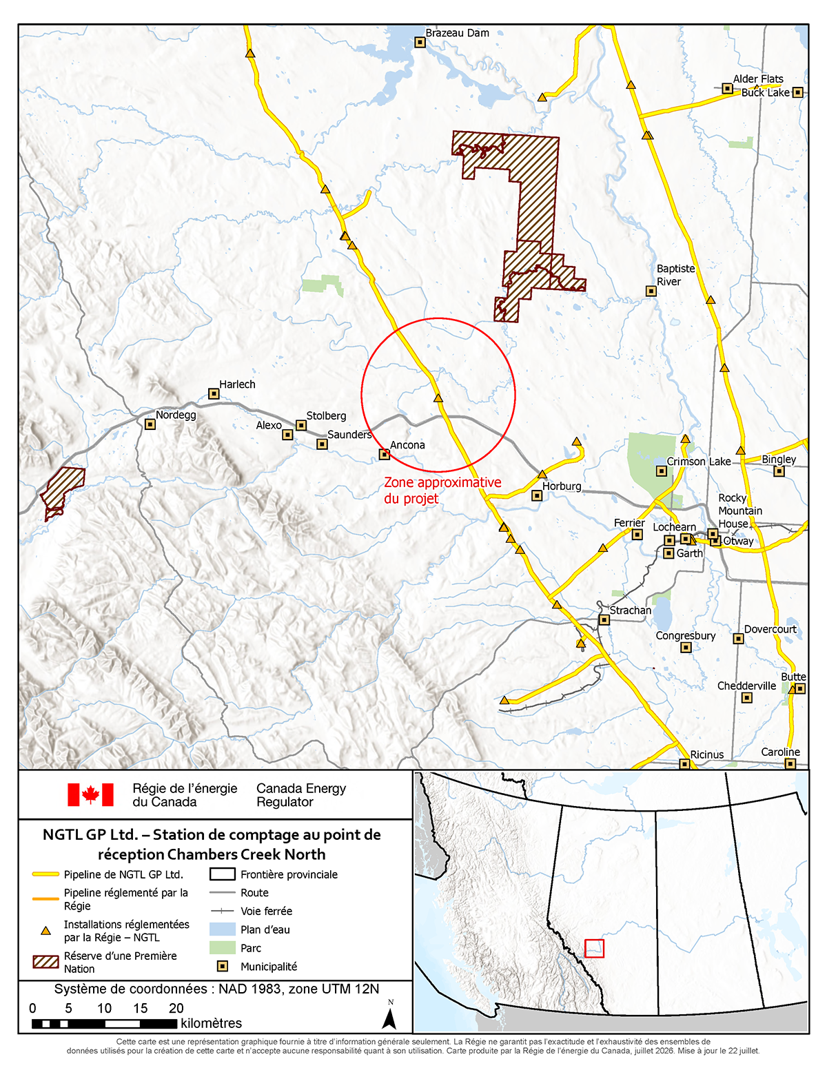 NGTL GP Ltd., à titre de commandité, au nom de NGTL Limited Partnership – Station de comptage au point de réception Chambers Creek North