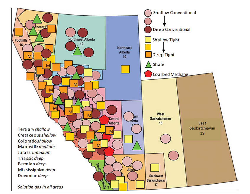 Figure A1.2 – Carte des regroupements dans l’Ouest canadien