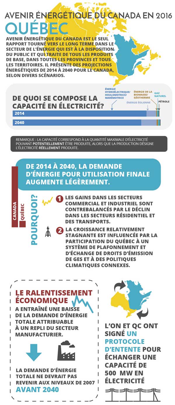 Principales conclusions en infographique pour Québec
