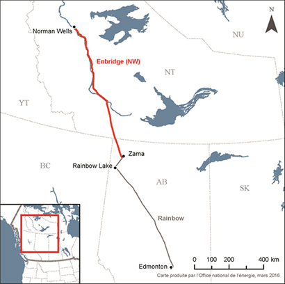 Carte – Pipeline Enbridge Norman Wells