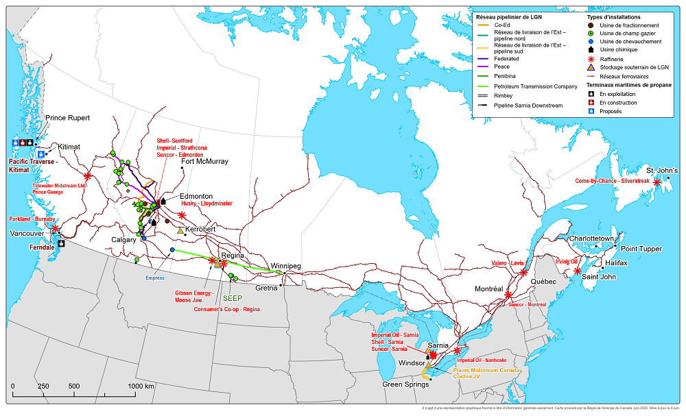 Infrastructure pour le propane au Canada