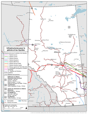 Figure 3 : Carte des infrastructures du pétrole brut