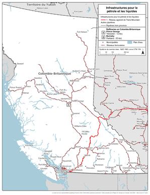 Figure 3 – Carte des infrastructures du pétrole brut