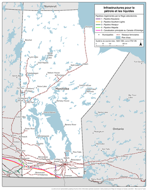 Figure 3 : Carte des infrastructures du pétrole brut