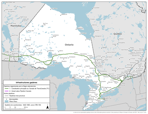 Figure 4 : Carte des infrastructures du gaz naturel