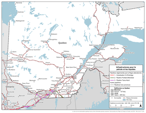 Figure 2 : Carte des infrastructures du pétrole brut