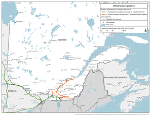 Figure 3 : Carte des infrastructures du gaz naturel