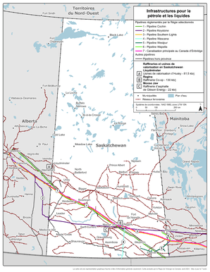 Figure 3 – Carte des infrastructures du pétrole brut