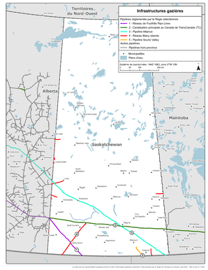 Figure 4 : Carte des infrastructures du gaz naturel