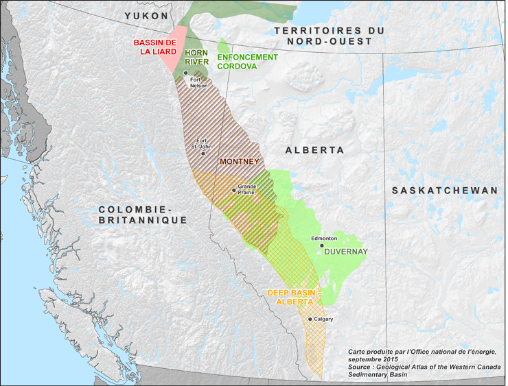 Figure 2 : Les ressources abondantes de gaz de schiste et de réservoirs étanches du Canada