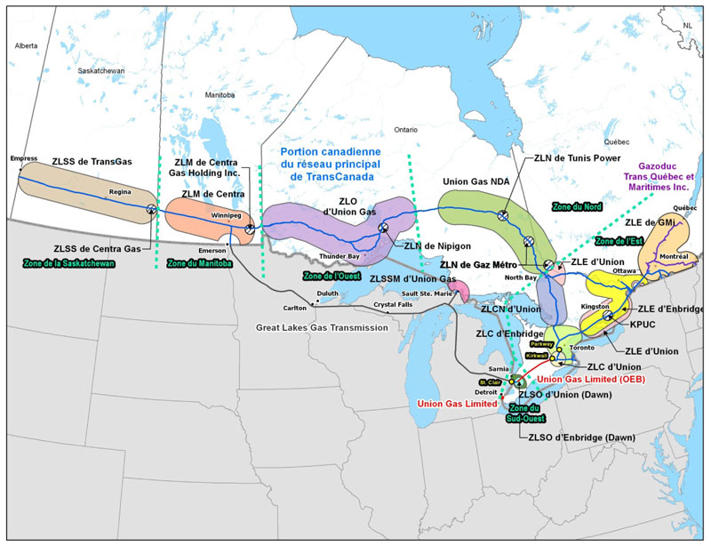 Figure 1 : Réseau principal au Canada